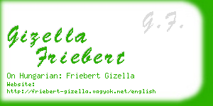 gizella friebert business card